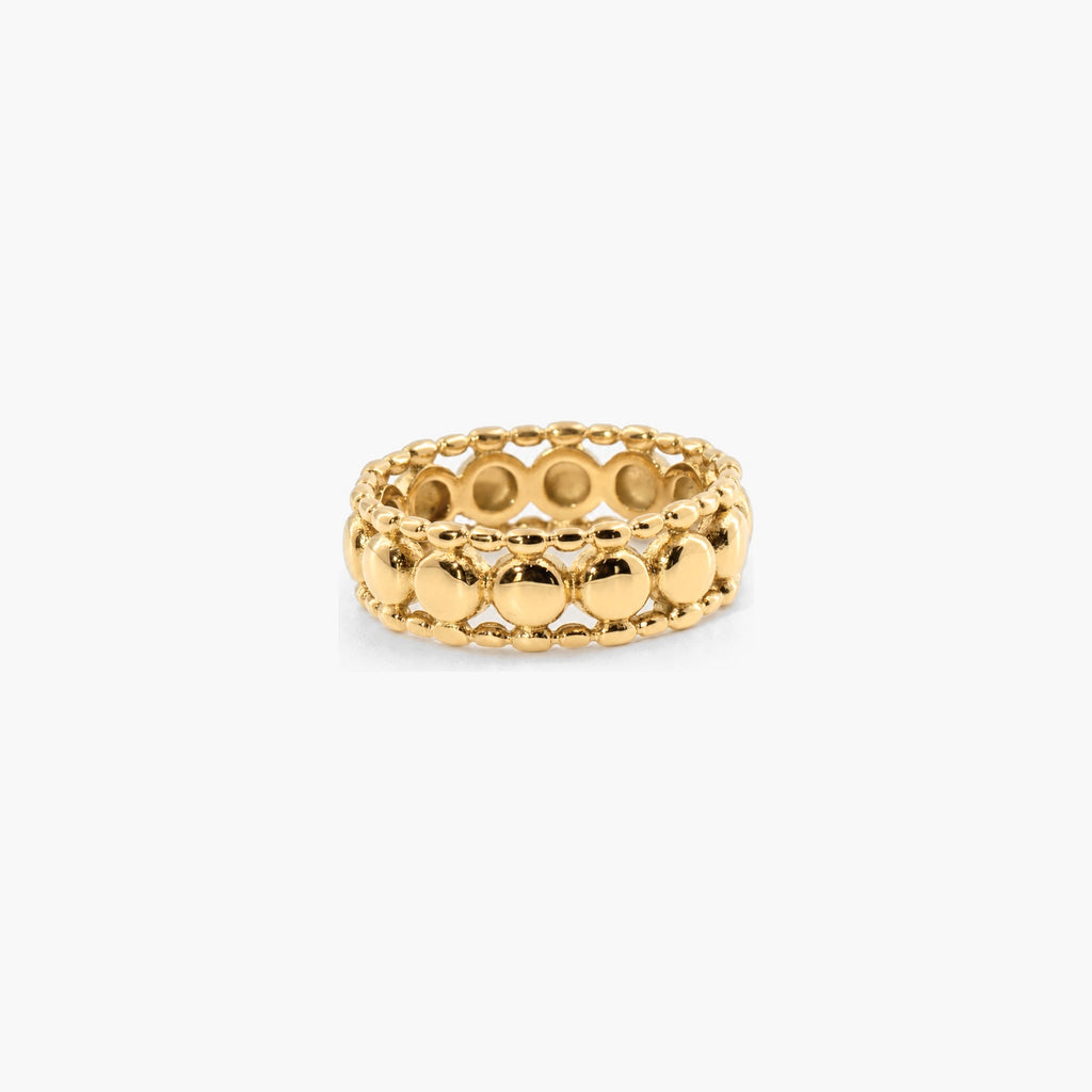 Ivara Beads Ring | 18k Gold Plated Stainless Steel 0