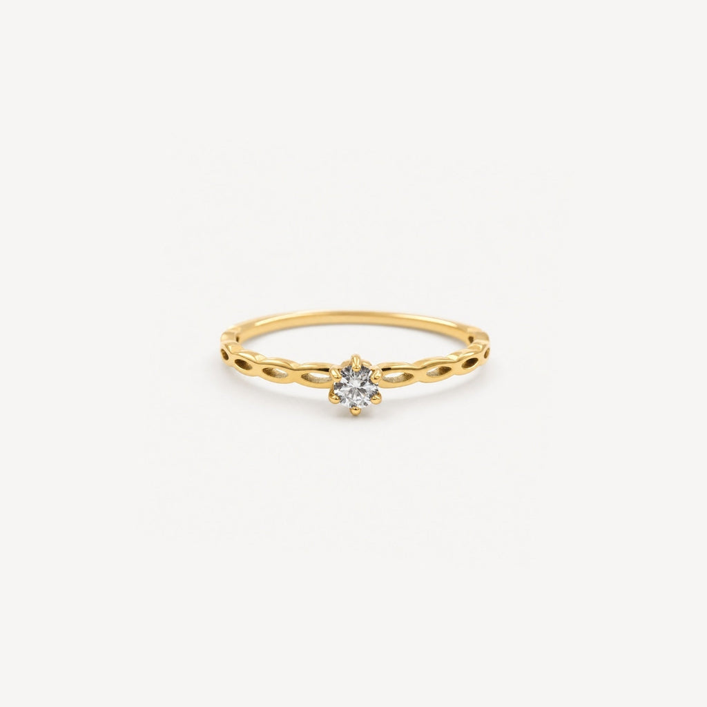 Ivara Sparkle Ring | 18k Gold-Plated, Cubic Zirconia 0