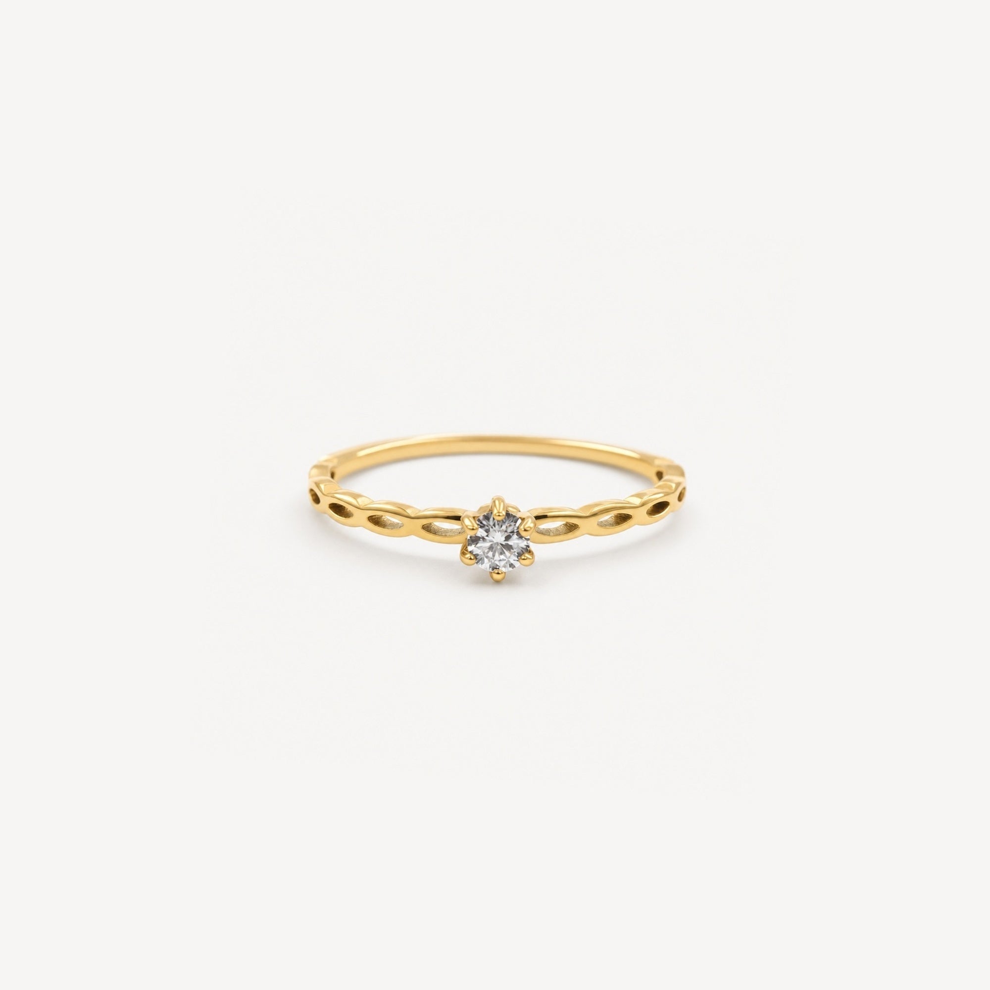 Ivara Sparkle Ring | 18k Gold-Plated, Cubic Zirconia 0