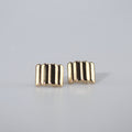 Ivy Chunky Earrings | 18k Gold Plated, Ribbed Twist Design 0