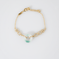 Juno Jade Donut Bracelet | 18k Gold Plated, Adjustable Chain 0