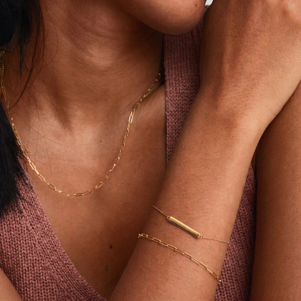 Kora Chain Bracelet | 18k Gold Plated, Lightweight Elegant Design 0