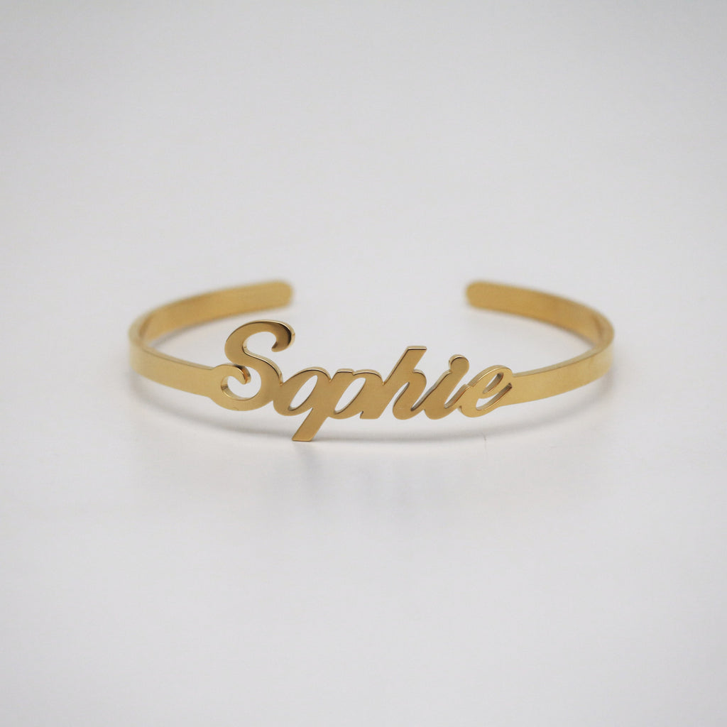 Liora Gold Cuff Bracelet | 18k Gold Plated, Personalized for Women 0
