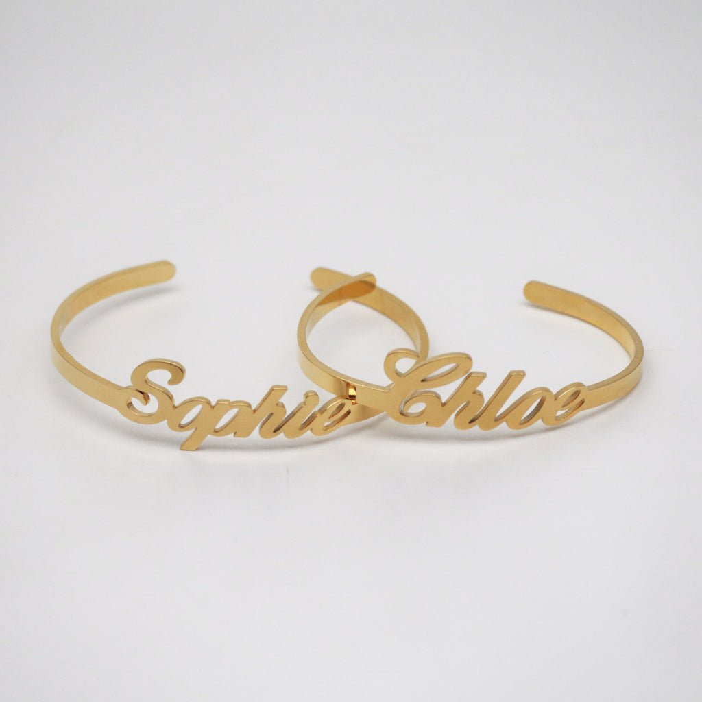 Liora Gold Cuff Bracelet | 18k Gold Plated, Personalized for Women 1