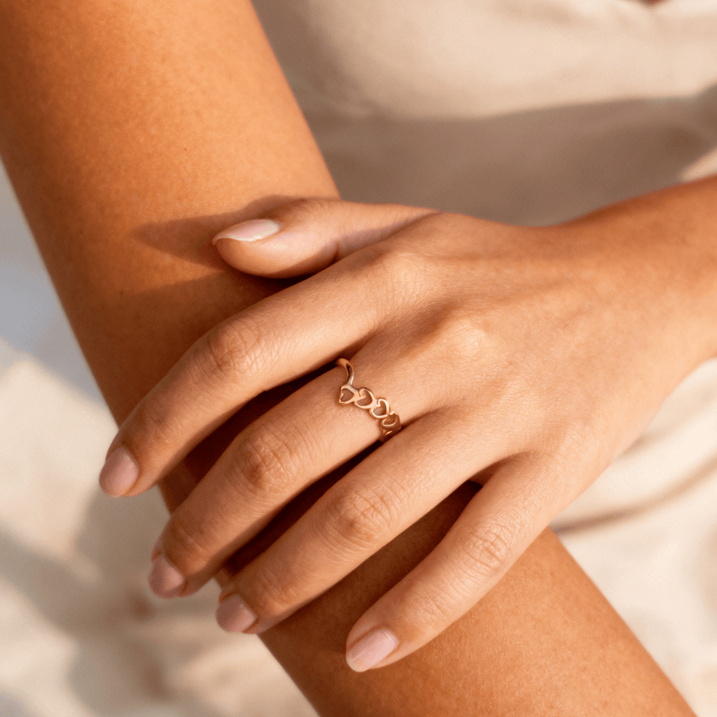 Liora Heart Ring | 18k Gold Plated Stainless Steel 1