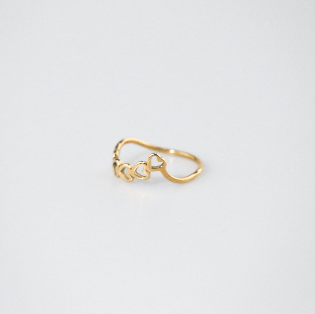 Liora Heart Ring | 18k Gold Plated Stainless Steel 4