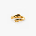 Liora Hug Ring | 18k Gold Plated Stainless Steel, Water Resistant, US Sizes 6-8 0