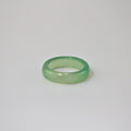 Liora Jade Band Ring | Genuine Light Green Jade, 3mm Thickness 0