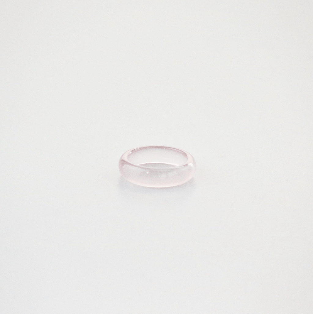 Liora Jade Band Ring | Light Pink, 3mm Thickness 0