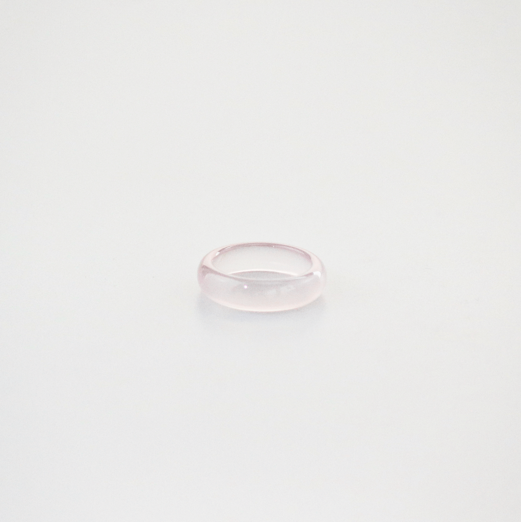 Liora Jade Band Ring | Light Pink, 3mm Thickness 0
