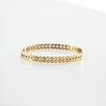 Liora Leaf Bangle | 18k Gold Plated Stainless Steel, Waterproof 0