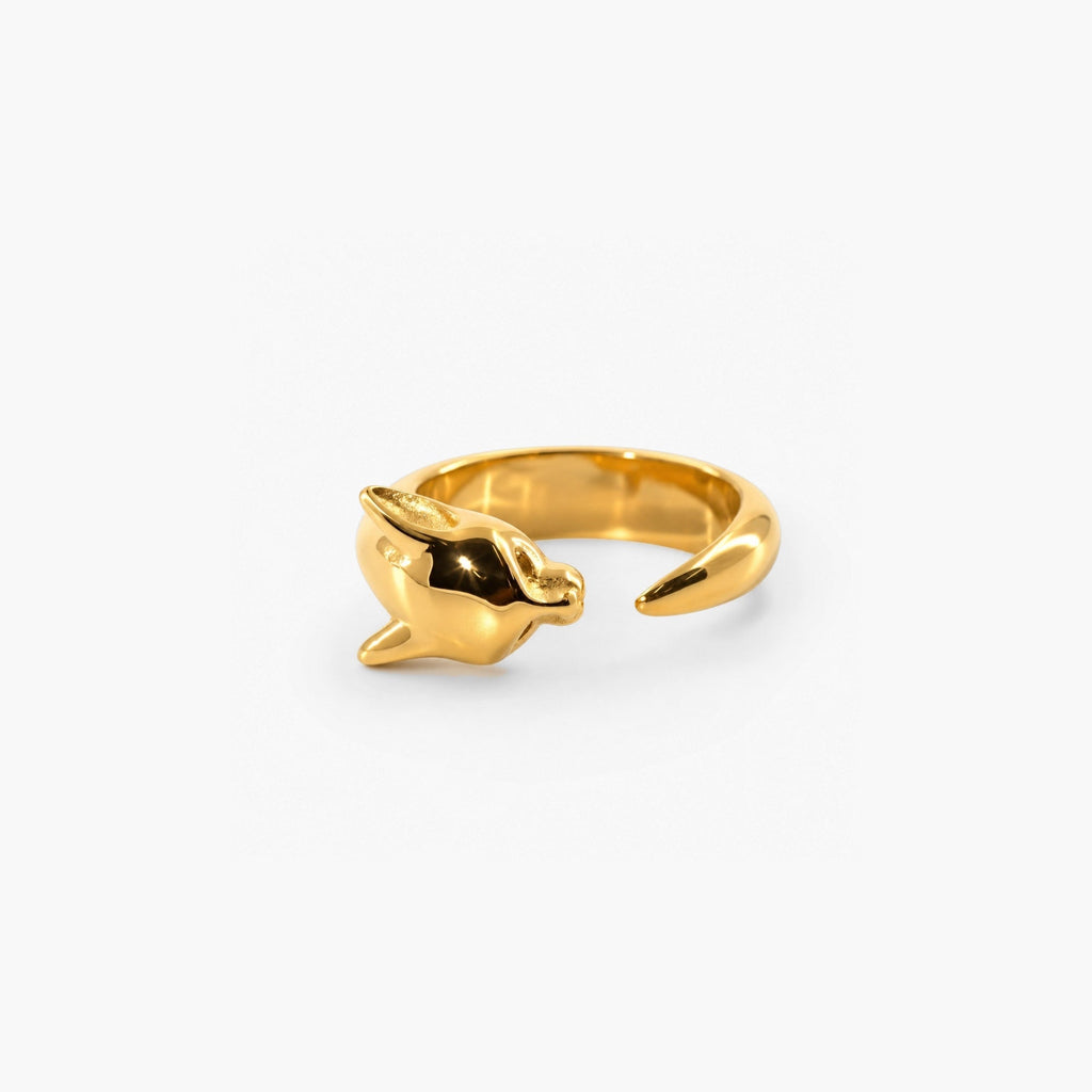 Liora Leopard Ring | 18k Gold Plated Adjustable Stainless Steel 0