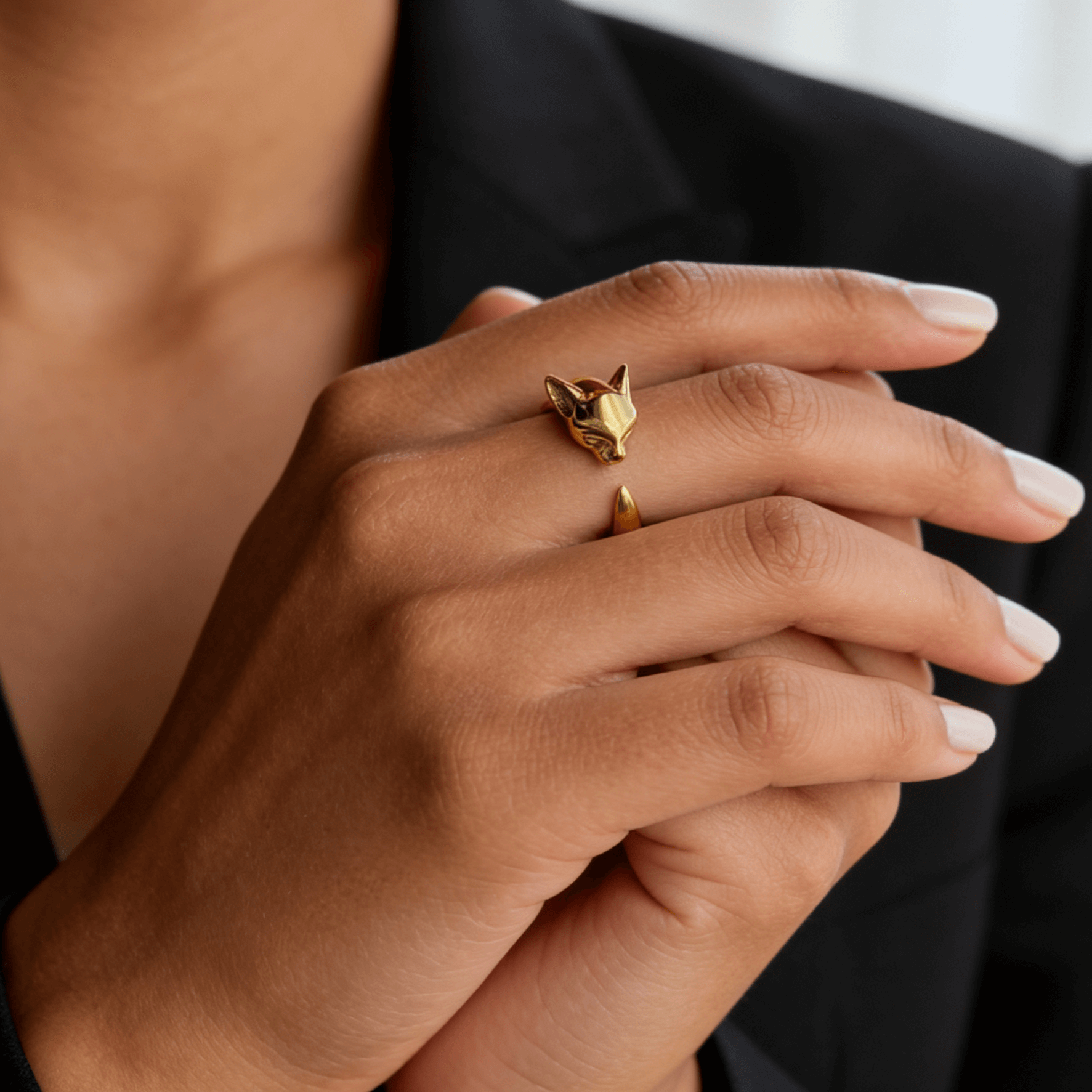 Liora Leopard Ring | 18k Gold Plated Adjustable Stainless Steel 1
