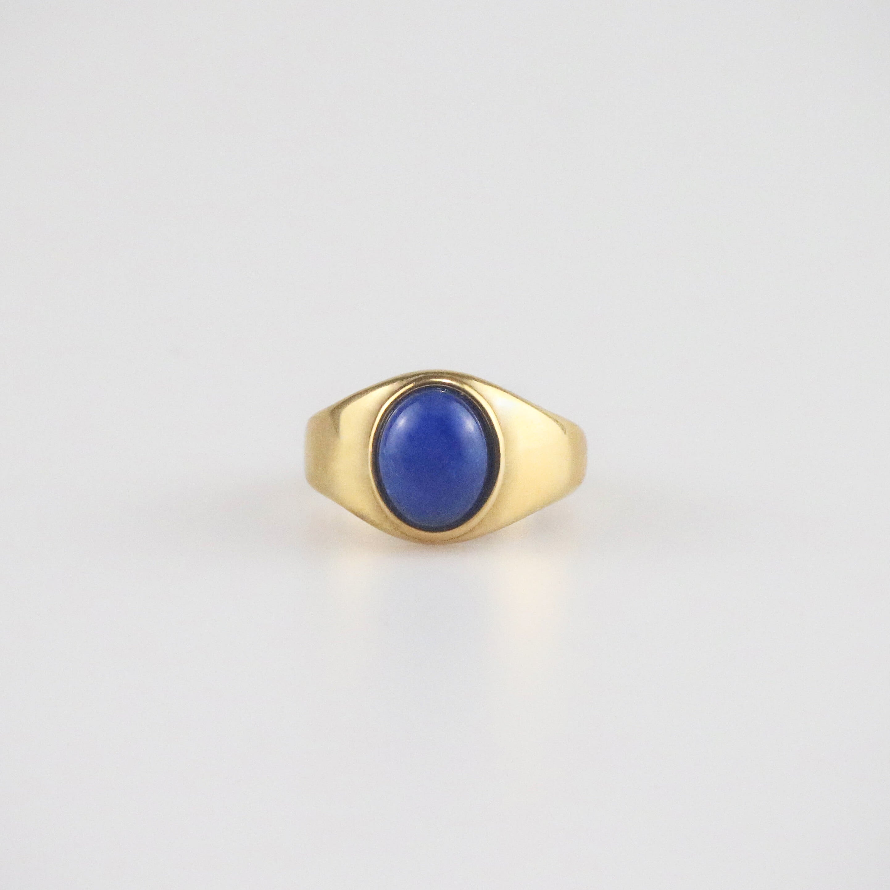 Liora Oval Ring | Lapis Lazuli, 18k Gold Plated 0
