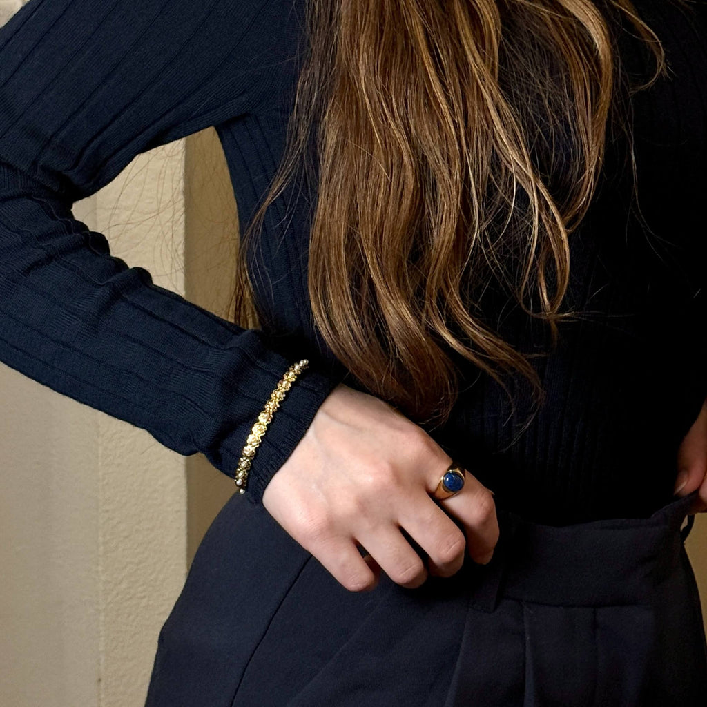 Liora Oval Ring | Lapis Lazuli, 18k Gold Plated 4