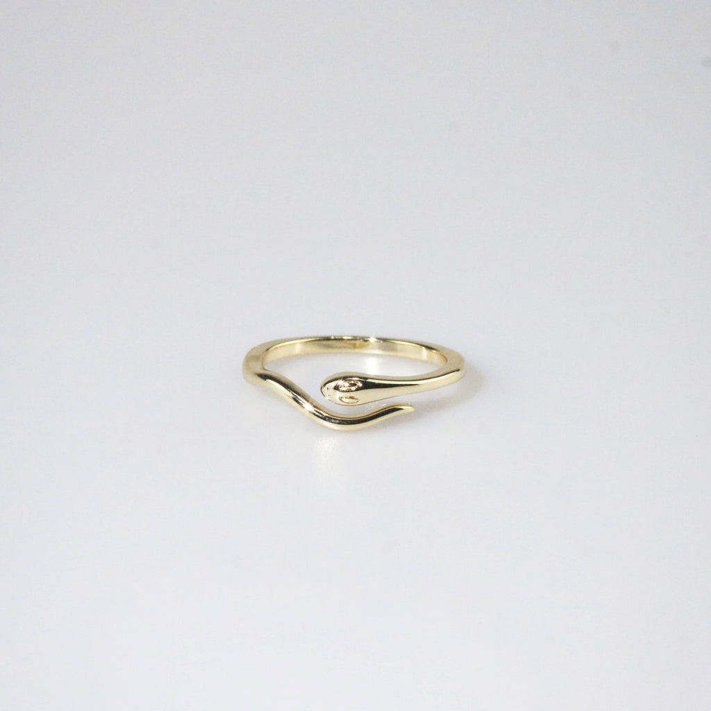 Liora Snake Ring | 14k Gold Plated Adjustable Brass 0