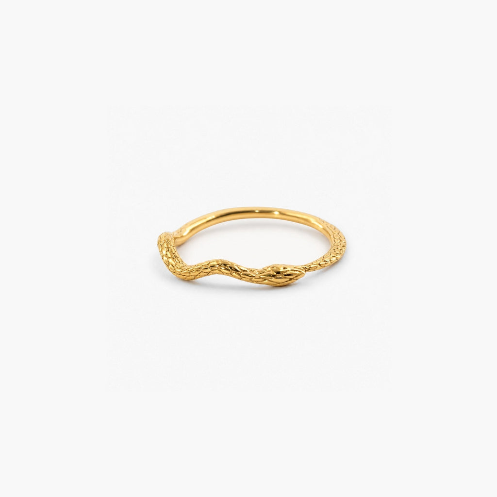 Liora Textured Ring | 18k Gold Plated Stainless Steel, Nature-Inspired Design 0