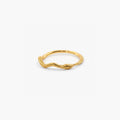Liora Textured Ring | 18k Gold Plated Stainless Steel, Nature-Inspired Design 0