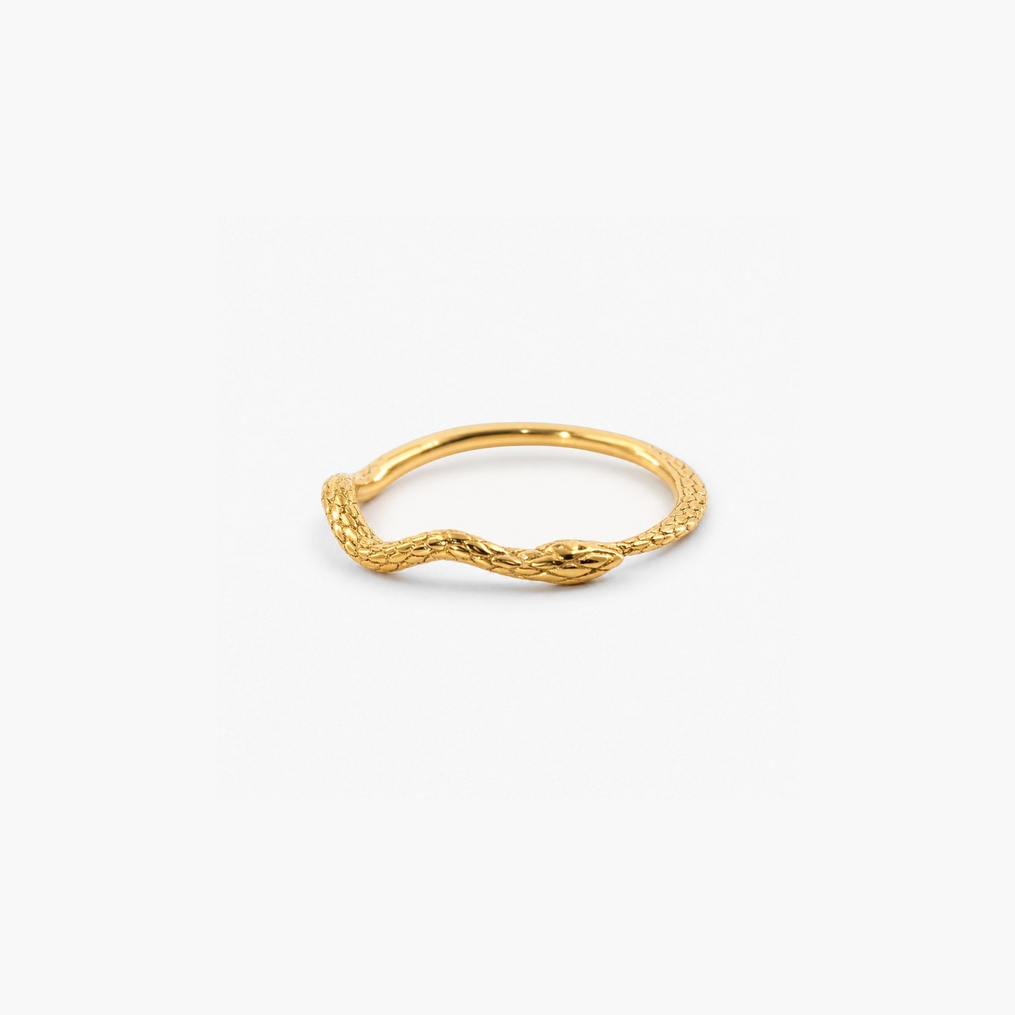 Liora Textured Ring | 18k Gold Plated Stainless Steel, Nature-Inspired Design 0