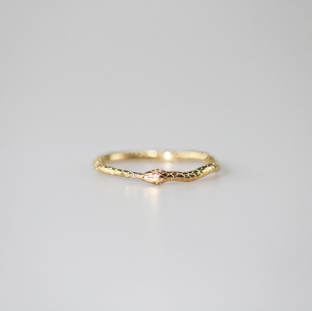 Liora Textured Ring | 18k Gold Plated Stainless Steel, Nature-Inspired Design 2