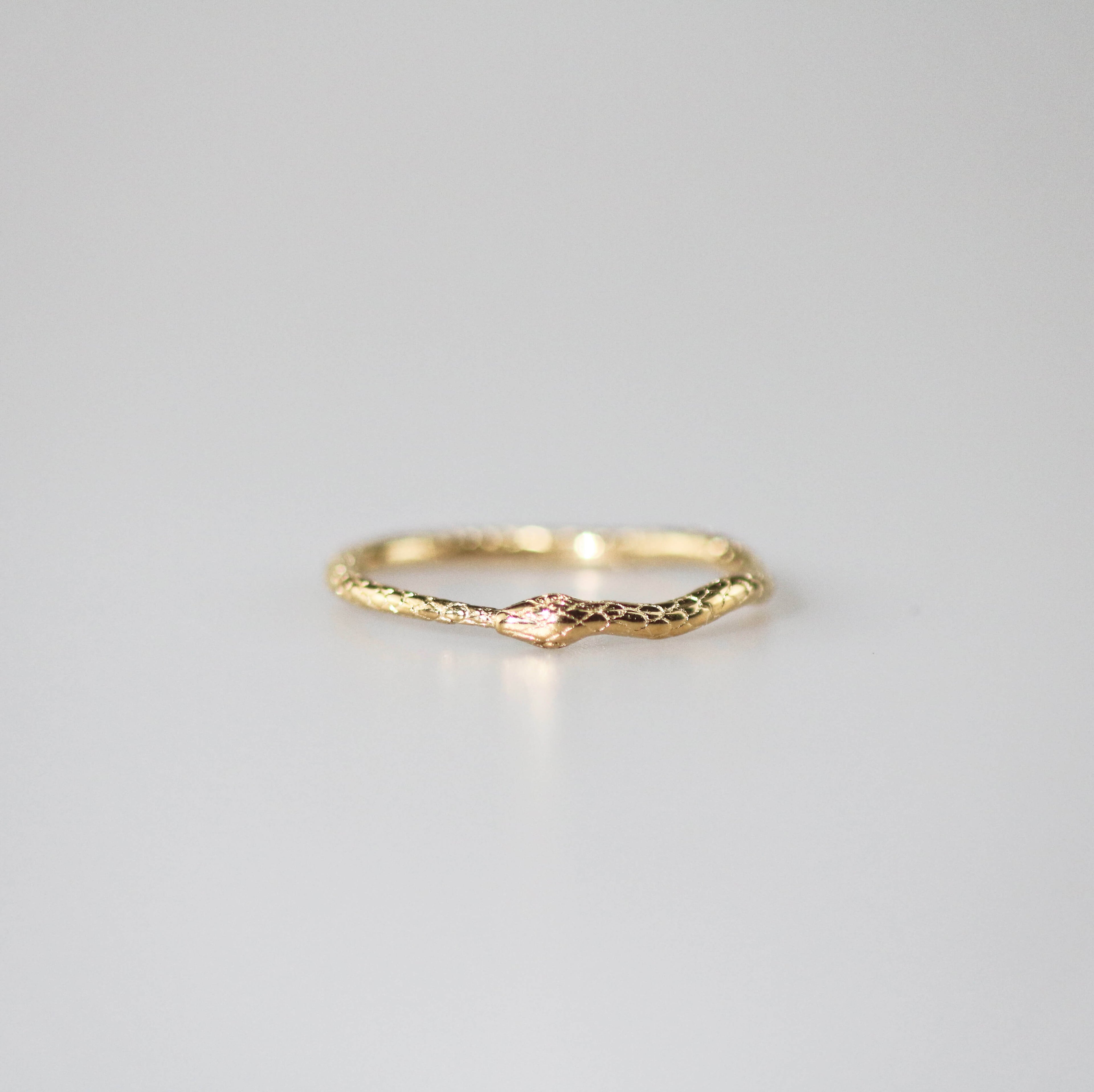 Liora Textured Ring | 18k Gold Plated Stainless Steel, Nature-Inspired Design 2