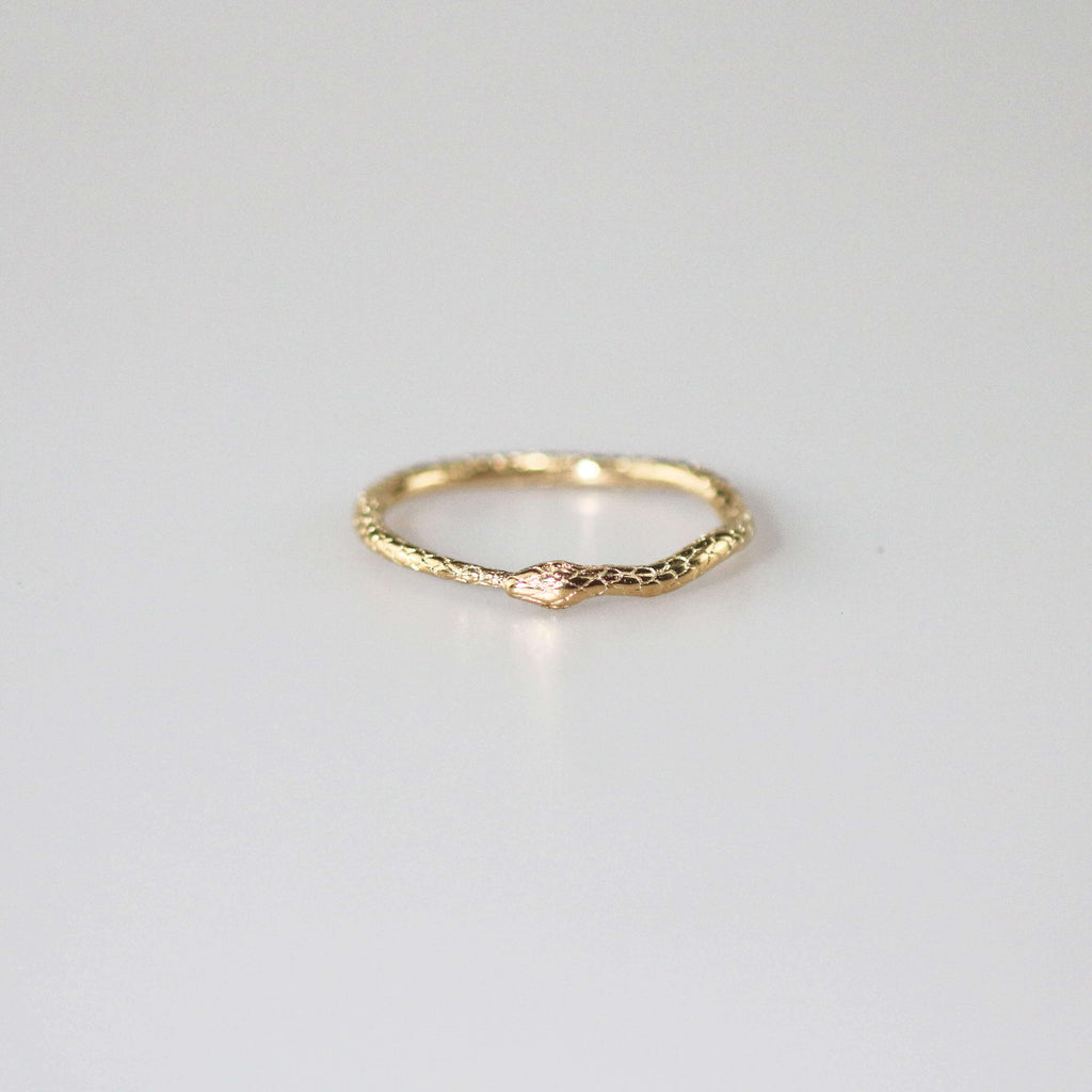 Liora Textured Ring | 18k Gold Plated Stainless Steel, Nature-Inspired Design 3