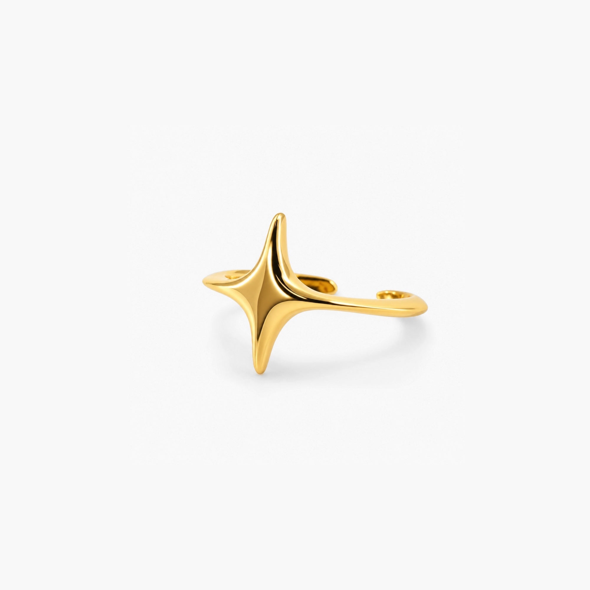 Margot Star Ring | 14k Gold Plated Brass Adjustable 0
