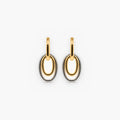 Mira Double Hoop Earrings | 18k Gold Plated Stainless Steel, Mixed Metal Design 0