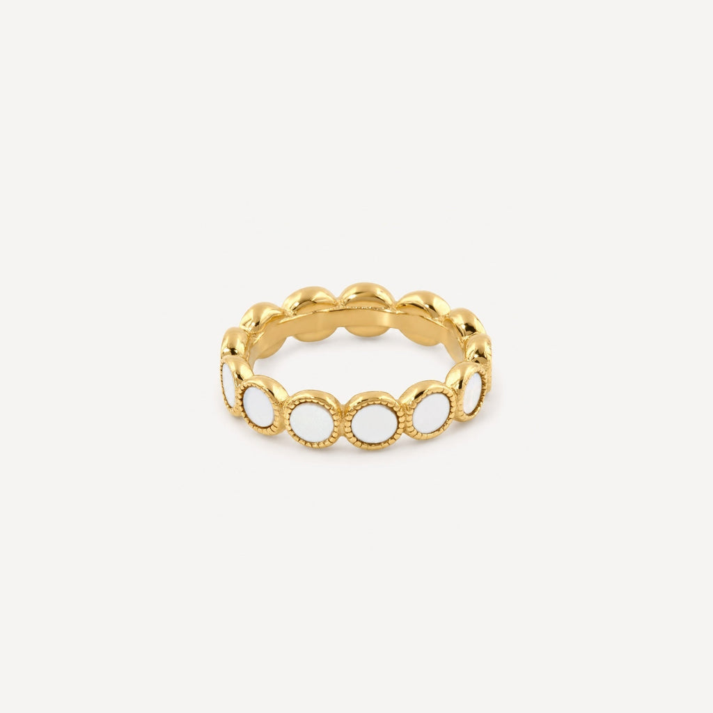 Mira Eternity Ring | Mother of Pearl, 18k Gold Plated 0