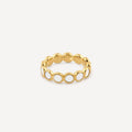 Mira Eternity Ring | Mother of Pearl, 18k Gold Plated 0