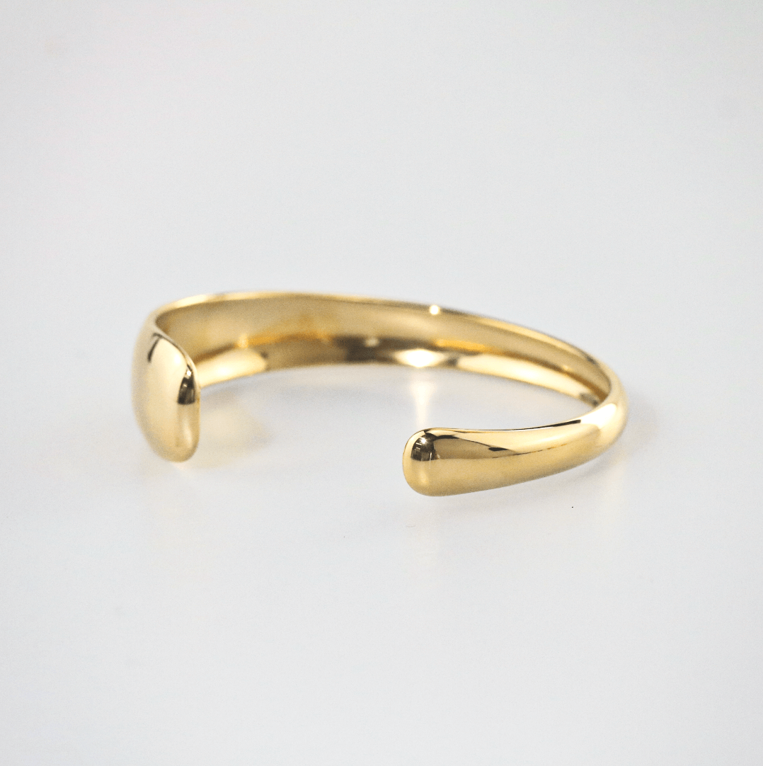 Mira Flow Cuff Bracelet | 18k Gold Plated Stainless Steel, Adjustable Design 0