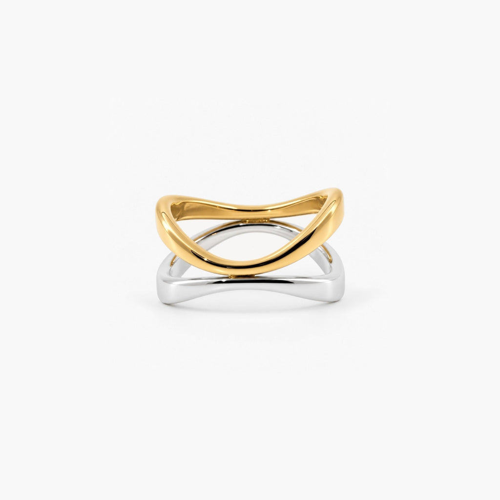 Mira Harmony Ring | 18k Gold Plated Stainless Steel Mixed Metals 0