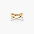 Mira Harmony Ring | 18k Gold Plated Stainless Steel Mixed Metals 0