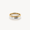 Mira Mixed Band Ring | 18k Gold Plated Stainless Steel, Waterproof 0