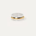 Mira Mixed Metal Band Ring | 18k Gold Plated Stainless Steel 0