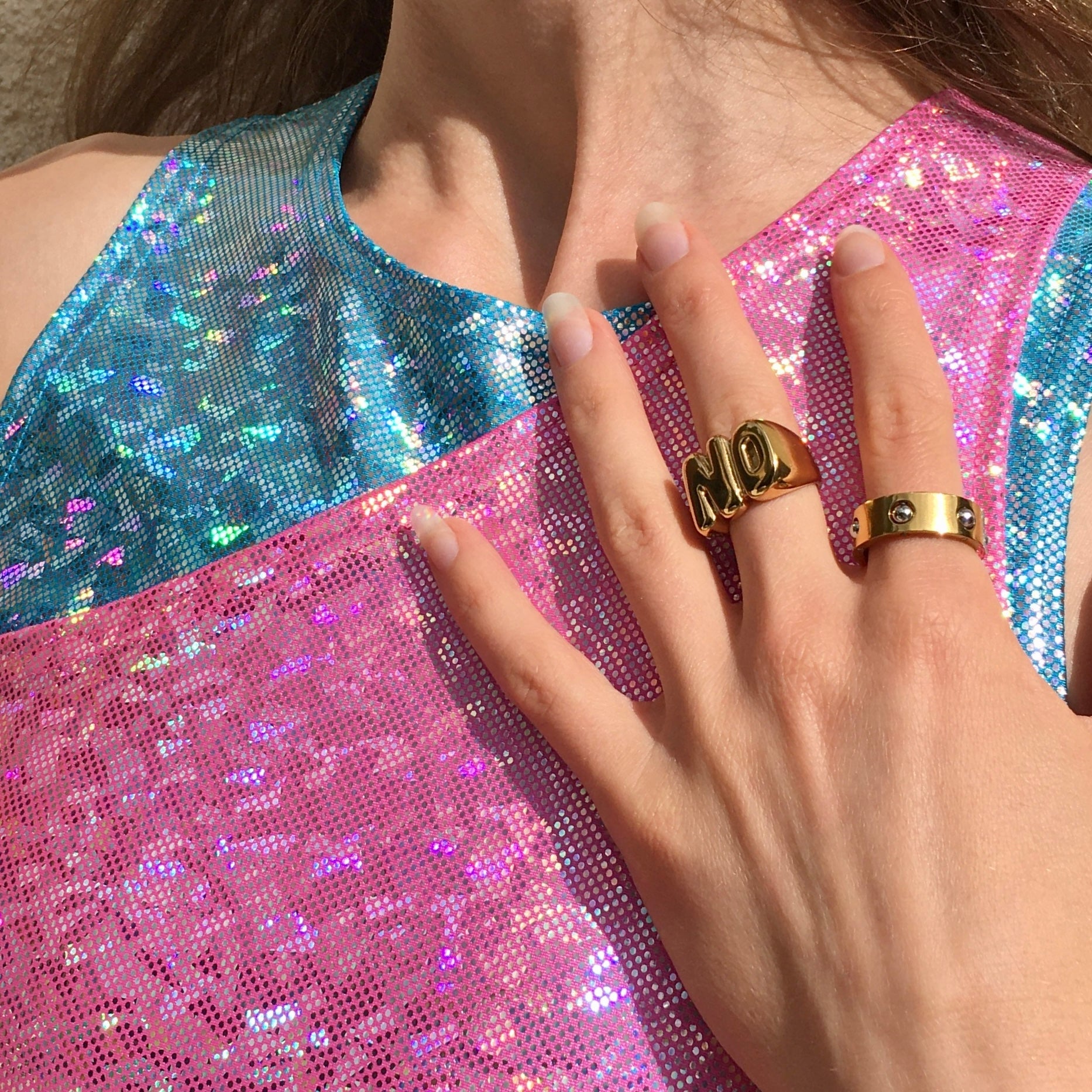 Nero Statement Ring | Chunky Gold-Tone, 18k Gold Plated 1