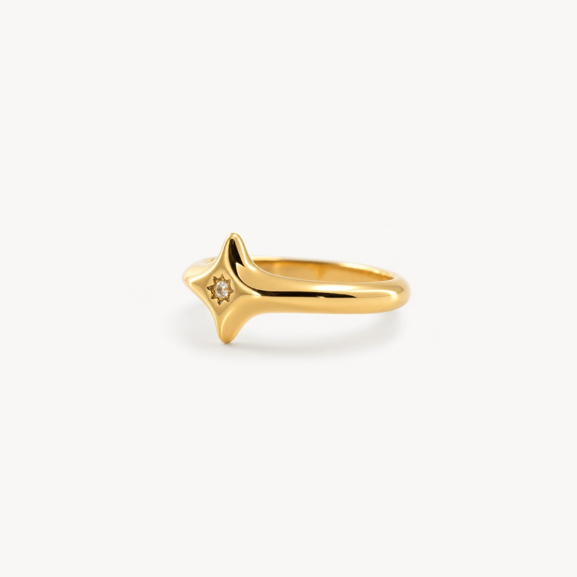 Nexa North Star Ring | 18k Gold Plated, Crystal Center 1