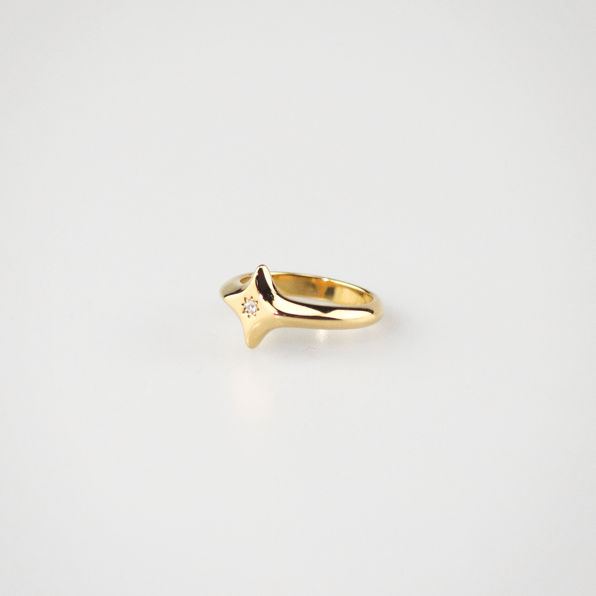 Nexa North Star Ring | 18k Gold Plated, Crystal Center 7