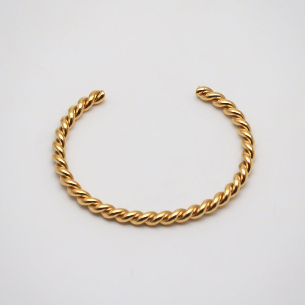 Niko Twisted Cuff Bracelet | 18k Gold Plated, Adjustable, Waterproof 0