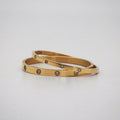 Ollie Solitaire Bangle Bracelet | 18k Gold Plated, Clear Cubic Zirconia 0