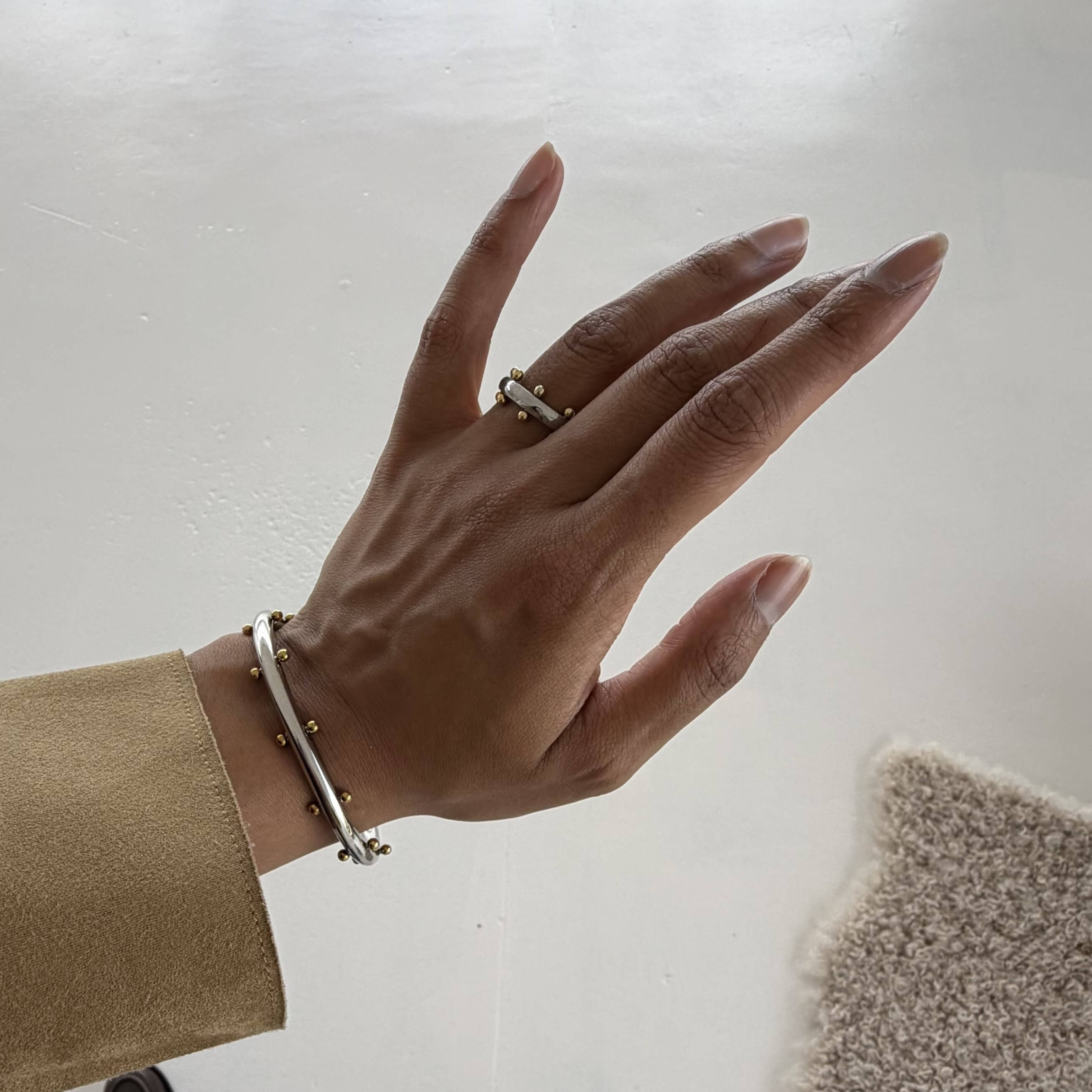 Orion Mixed Ring | Two-Tone 18k Gold Plated Stainless Steel 2