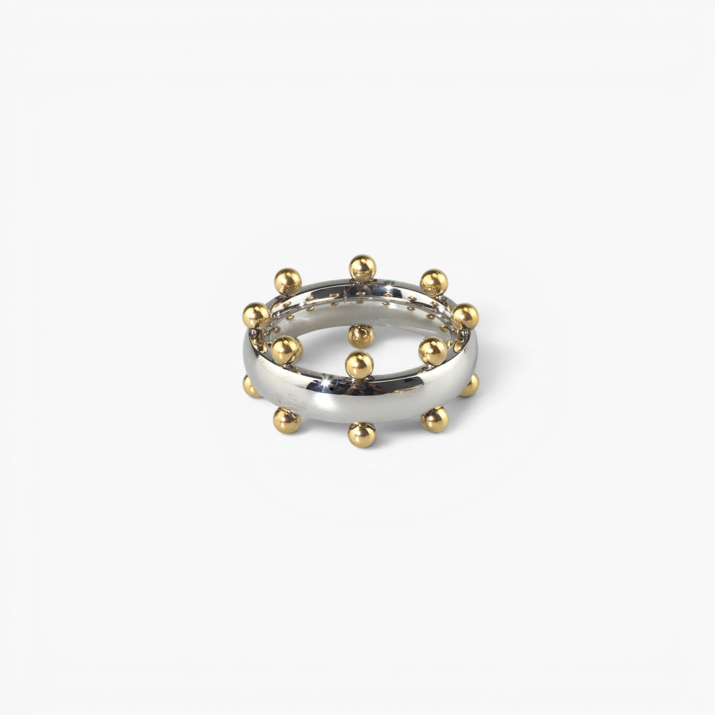 Orion Mixed Ring | Two-Tone 18k Gold Plated Stainless Steel 3