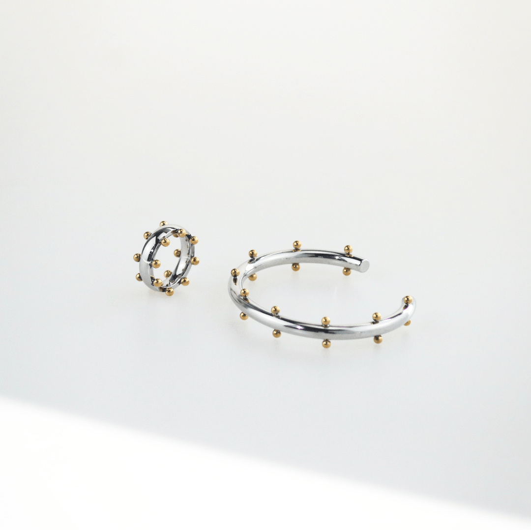 Orion Mixed Ring | Two-Tone 18k Gold Plated Stainless Steel 5