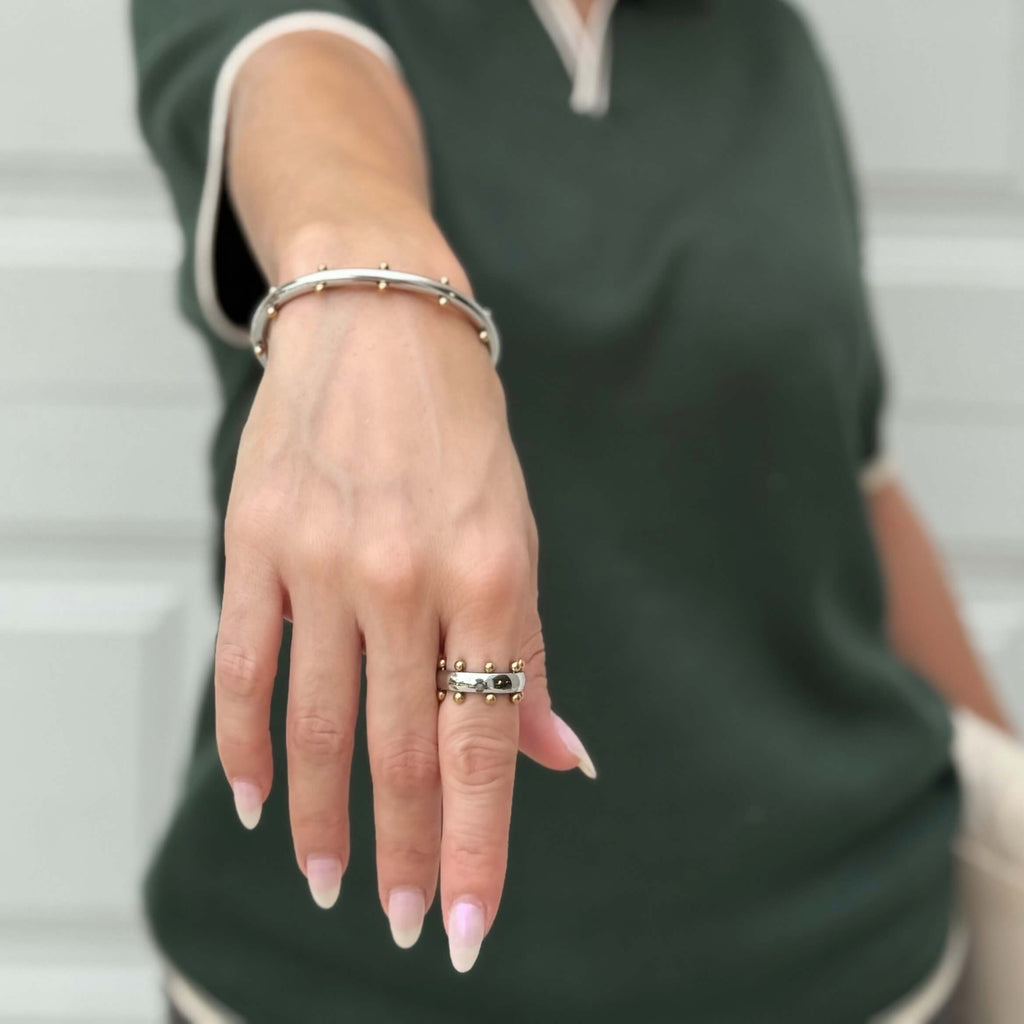 Orion Mixed Ring | Two-Tone 18k Gold Plated Stainless Steel 6