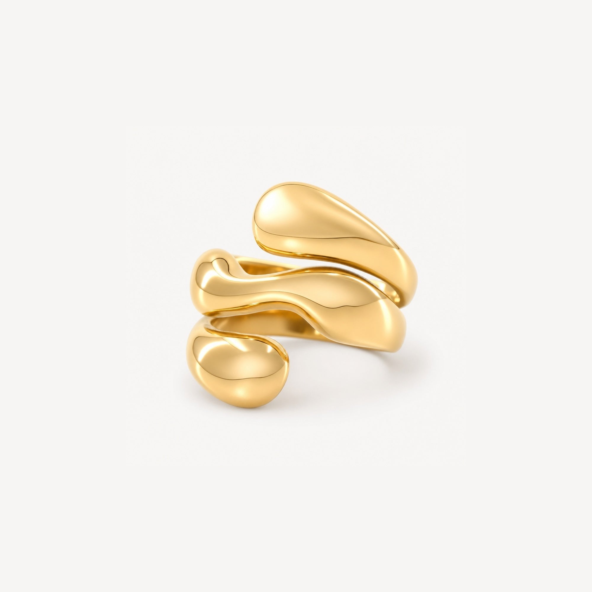 Pavo Coil Ring | 18k Gold Plated Stainless Steel 0