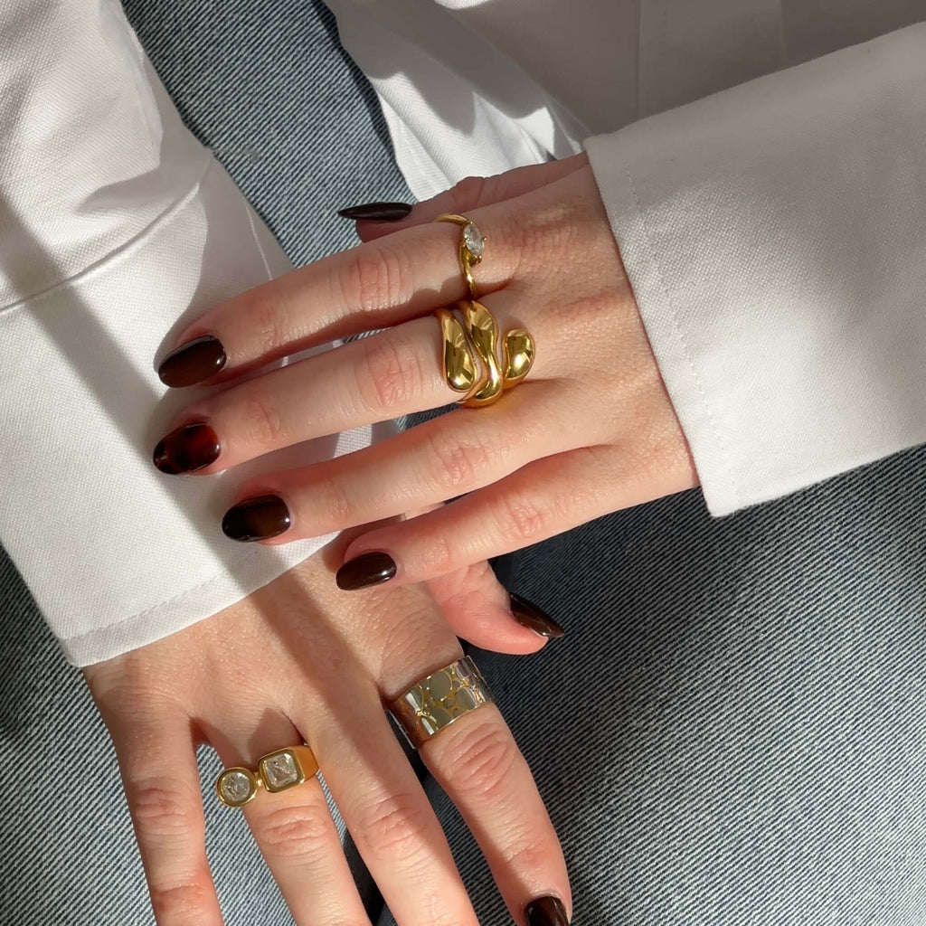 Pavo Coil Ring | 18k Gold Plated Stainless Steel 1