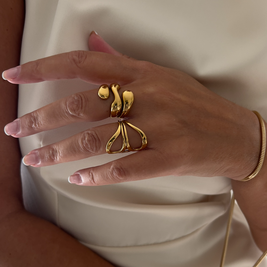 Pavo Coil Ring | 18k Gold Plated Stainless Steel 2