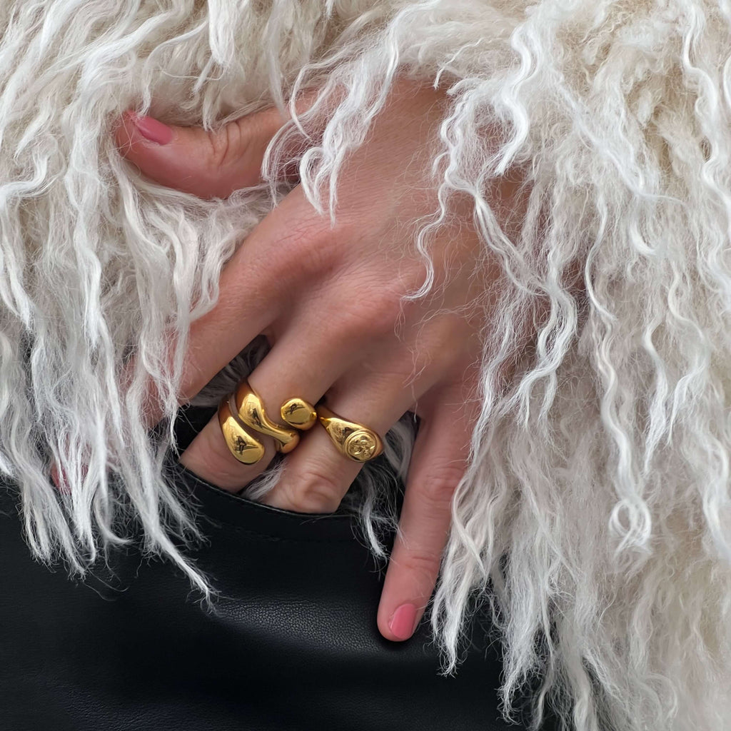Pavo Coil Ring | 18k Gold Plated Stainless Steel 4