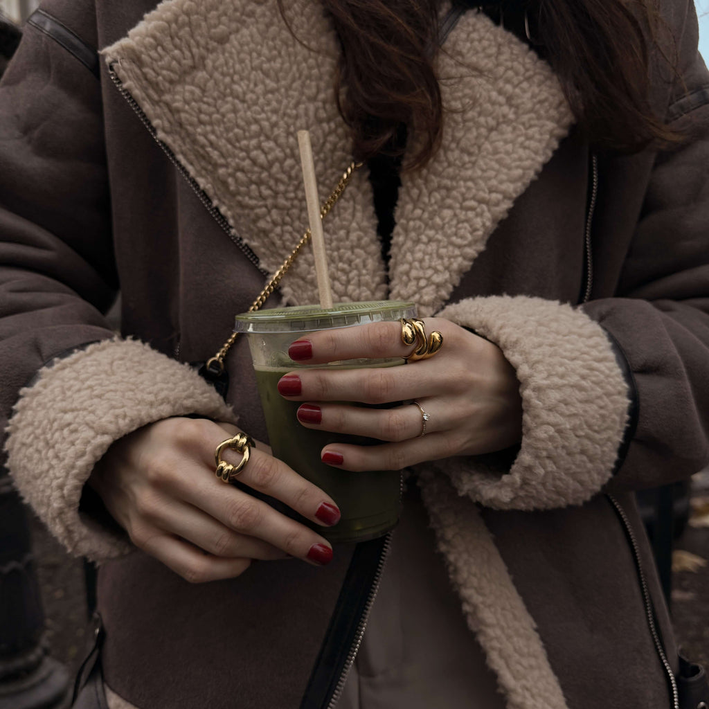 Pavo Coil Ring | 18k Gold Plated Stainless Steel 7