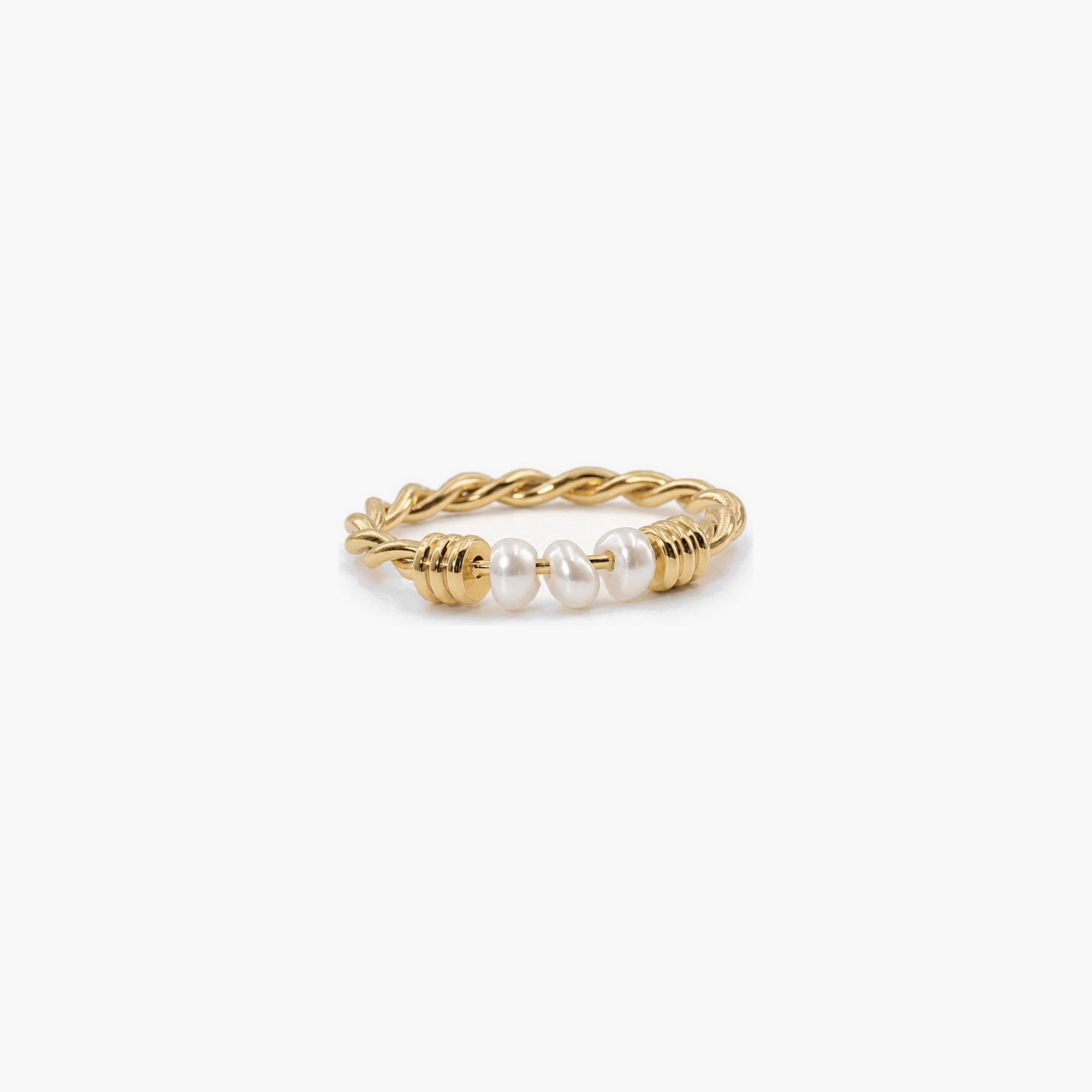 Pavo Fidget Ring | 18k Gold Plated, Freshwater Pearls 0